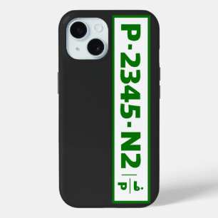 Palestine car registration plate - not real  iPhone 15 case