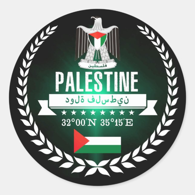 Palestine Classic Round Sticker (Front)