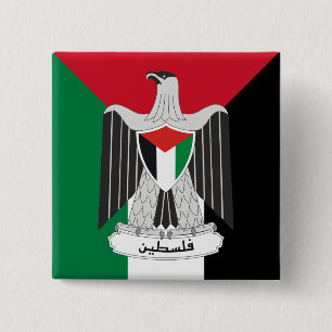 palestine coat of arms 15 cm square badge
