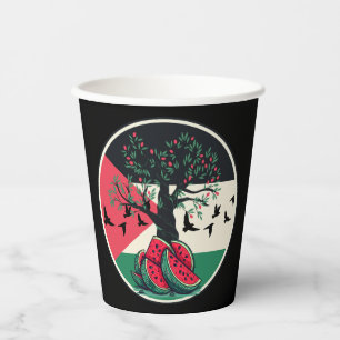 palestine culuture palestine watermelon olive tree paper cups