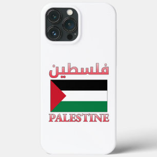 Palestine Flag فلسطين Arabic & English WordArt iPhone 13 Pro Max Case