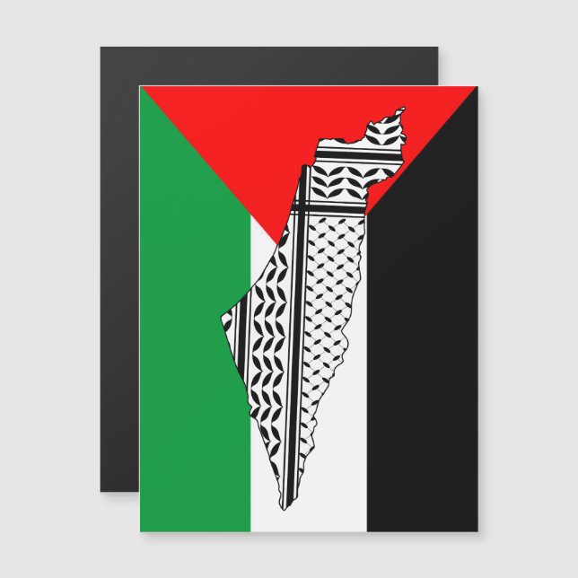  Palestine Flag and Map with Keffiyeg Pattern (Front/Back)