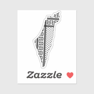 Palestine Flag and Map with Keffiyeg Pattern