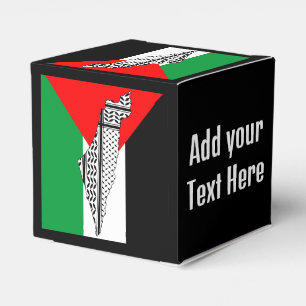 Palestine Flag and Map with Keffiyeg Pattern Favour Box