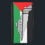 Palestine Flag and Map with Keffiyeh Pattern Samsung Galaxy S5 Wallet Case<br><div class="desc">Palestine Map and Flag With Keffiyeh Pattern Design symbol of Resistance and Freedom. Fast forward to the 1960s and the rise of the Palestinian resistance movement, the prominent Palestinian politician, Yasser Arafat, further solidified this meaning behind the keffiyeh. The keffiyeh became Arafat’s personal trademark as he draped it over his...</div>