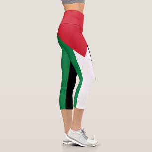 Palestine Flag Capri Leggings