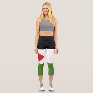 Palestine flag capri leggings