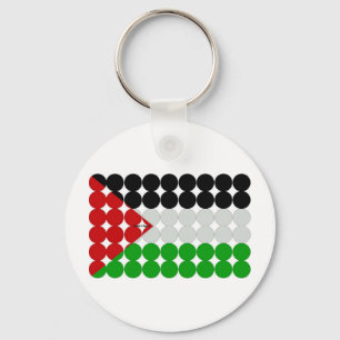 Palestine Flag Circles Key Ring