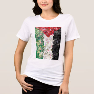 Palestine Flag Floral Womens Tri-Blend Shirt