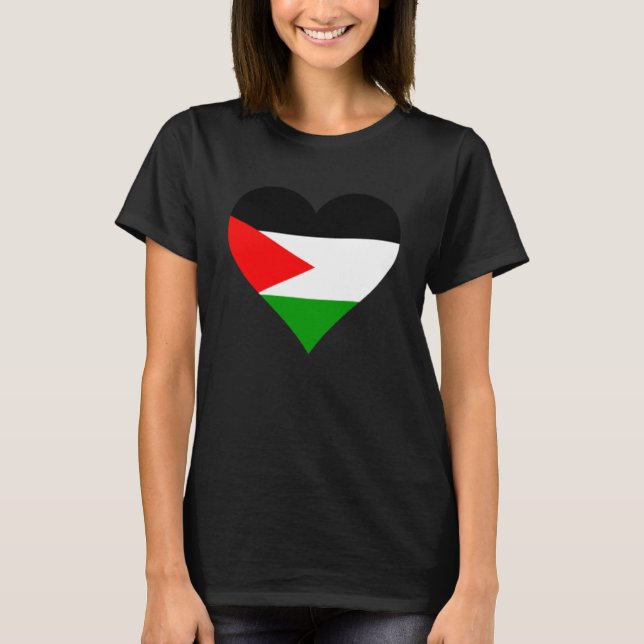 Palestine Flag Heart Palestine Gifts Love Palestin T-Shirt (Front)