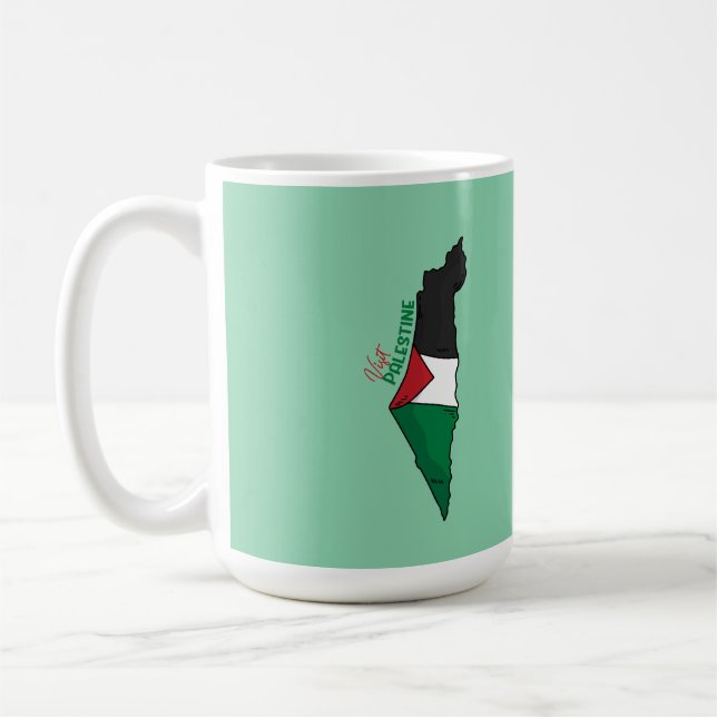 Palestine flag inside its map, Visit Palestine Coffee Mug (Left)