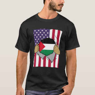 Palestine Flag Inside Me Home Palestinian American T-Shirt