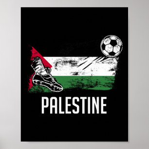 Palestine Flag Jersey Palestine Soccer Team Palest Poster