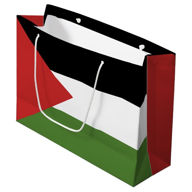 Palestine flag large gift bag (Front Angled)