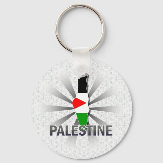 Palestine Flag Map 2.0 Key Ring (Front)