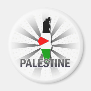 Palestine Flag Map 2.0 Magnet