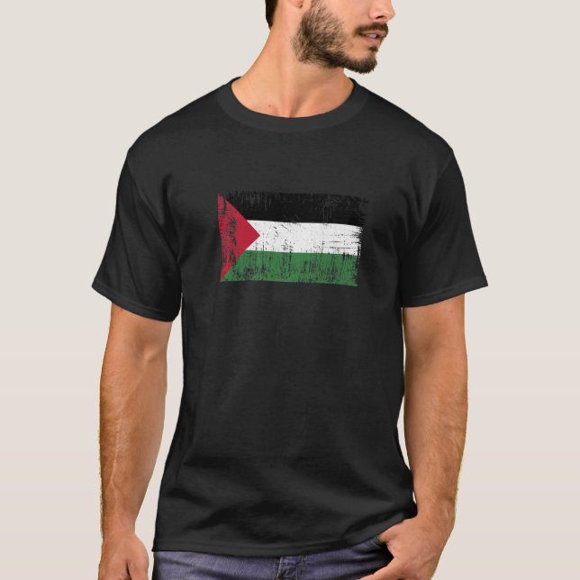 Palestine Flag Palestinian Gift Football-Fan Sport T-Shirt (Front)