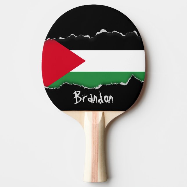 Palestine Flag Ping Pong Paddle (Front)