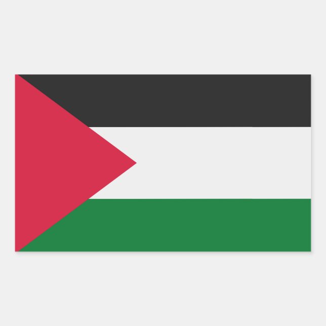 Palestine Flag Rectangular Sticker (Front)