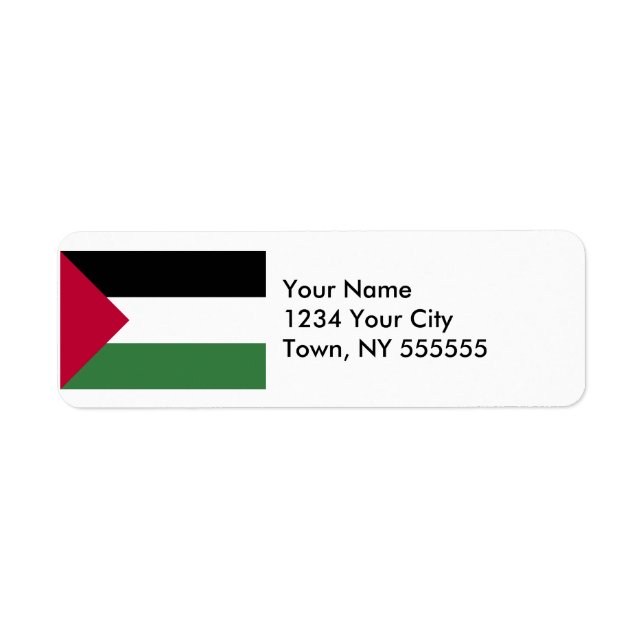Palestine Flag Return Address Label (Front)