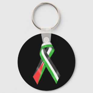 Palestine flag ribbon Keyring