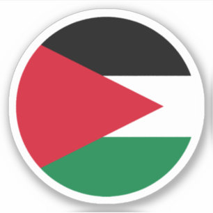 Palestine Flag Round Sticker