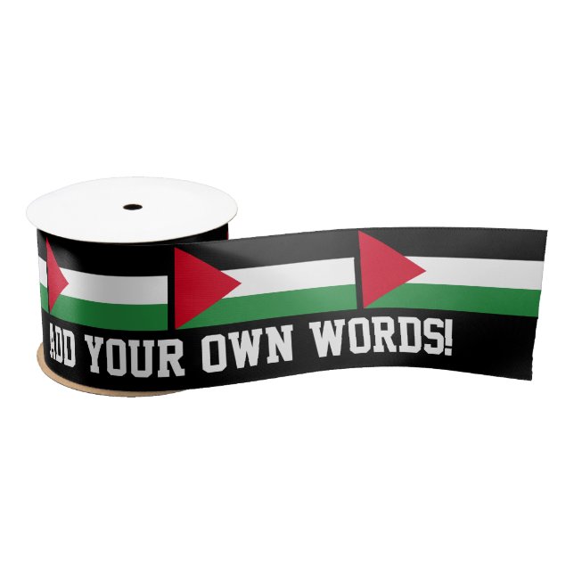Palestine Flag Satin Ribbon (Spool)
