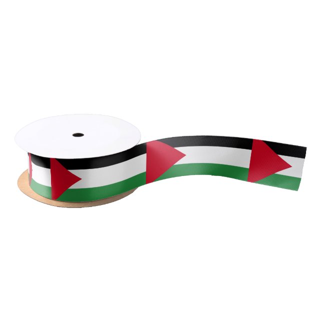 Palestine Flag Satin Ribbon (Spool)