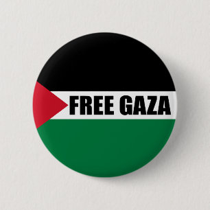 Palestine flag, Save Gaza, free Gaza 6 Cm Round Badge