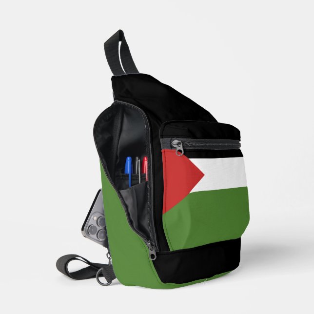 Palestine flag sling bag (Open)