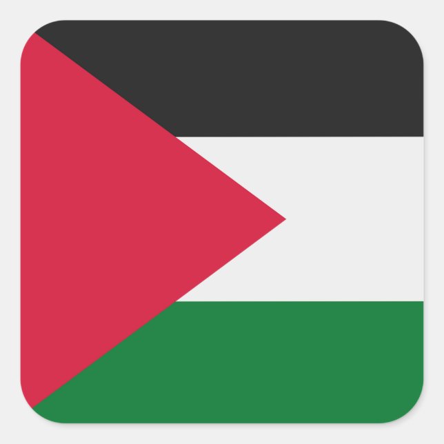 Palestine Flag Square Sticker (Front)