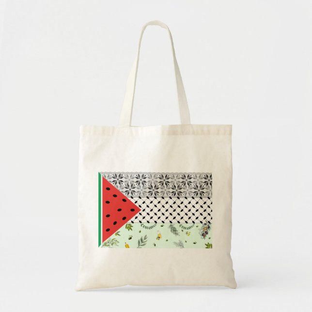 Palestine Flag Tote Bag (Front)