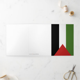 Palestine flag Tri-Fold card