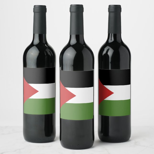 Palestine flag wine label (Bottles)