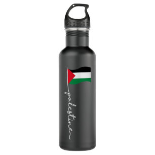 Palestine Flag With Palestine Name For Palestinian 710 Ml Water Bottle