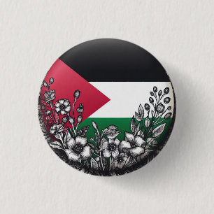 PALESTINE FLORAL BUTTON