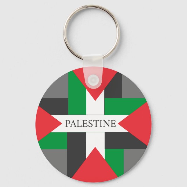 Palestine Footballer sport Soccer Ball Key Ring (Front)