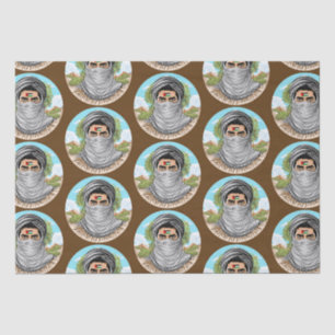 Palestine Freedom Fighter Portrait Tissue Paper