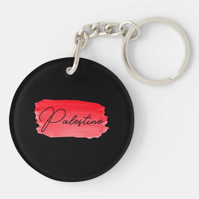 Palestine Gaza Free Key Ring (Back)