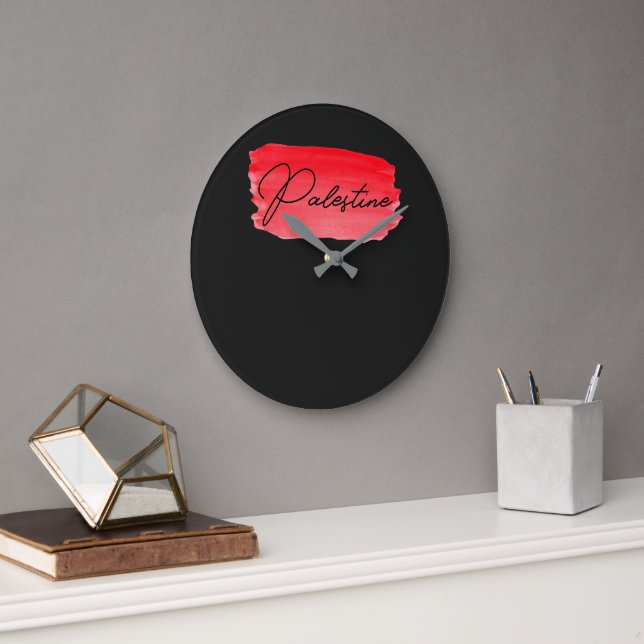 Palestine Gaza Free Large Clock (Office)