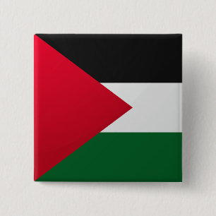 Palestine Glossy Square Flag 15 Cm Square Badge