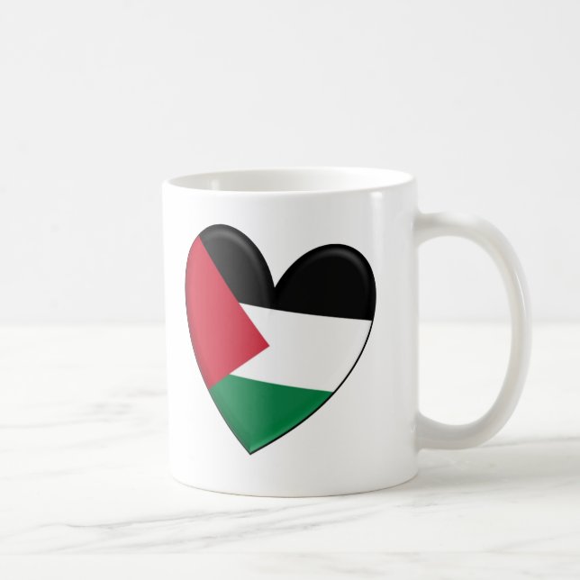 Palestine Heart Flag Coffee Mug (Right)