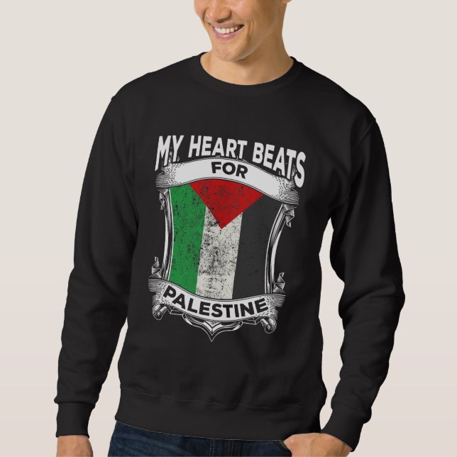 Palestine Heart Gaza Peace Palestinian Roots Sweatshirt (Front)