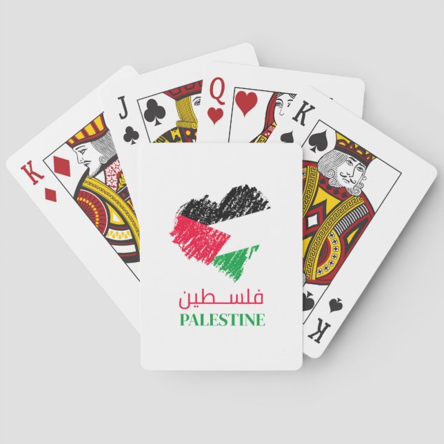 Palestine heart  playing cards (Back)