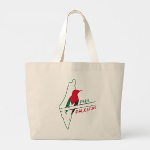 Palestine heart tote bag