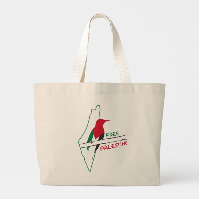 Palestine heart tote bag (Back)
