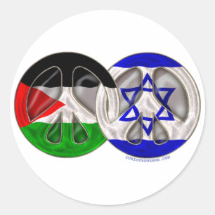 Palestine - Israel Peace Classic Round Sticker