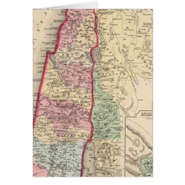 Palestine, Jerusalem Map by Mitchell (Front)