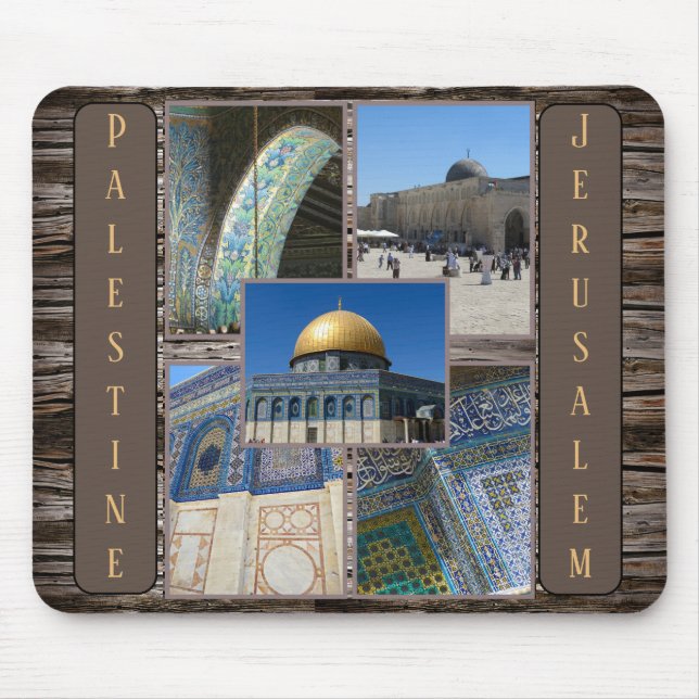 Palestine Jerusalem Mosques Dome of The Rock Mouse Pad (Front)