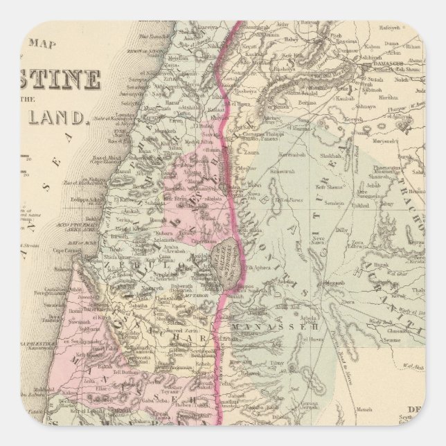 Palestine, Jerusalem Square Sticker (Front)